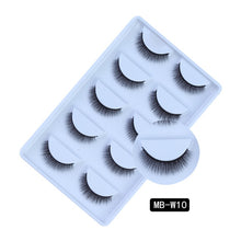 Load image into Gallery viewer, MB-W NEW 5 pairs 100% Mink Eyelashes 3D Makeup False Eyelashes Full Strip Fake Lashes Fluffy faux cils Soft Maquiagem Eye lashes