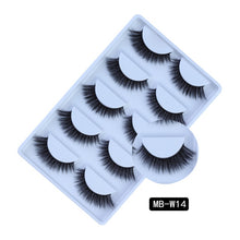 Load image into Gallery viewer, MB-W NEW 5 pairs 100% Mink Eyelashes 3D Makeup False Eyelashes Full Strip Fake Lashes Fluffy faux cils Soft Maquiagem Eye lashes