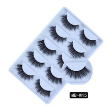 Load image into Gallery viewer, MB-W NEW 5 pairs 100% Mink Eyelashes 3D Makeup False Eyelashes Full Strip Fake Lashes Fluffy faux cils Soft Maquiagem Eye lashes