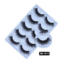 Load image into Gallery viewer, MB-W NEW 5 pairs 100% Mink Eyelashes 3D Makeup False Eyelashes Full Strip Fake Lashes Fluffy faux cils Soft Maquiagem Eye lashes