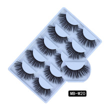 Load image into Gallery viewer, MB-W NEW 5 pairs 100% Mink Eyelashes 3D Makeup False Eyelashes Full Strip Fake Lashes Fluffy faux cils Soft Maquiagem Eye lashes