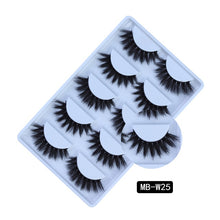 Load image into Gallery viewer, MB-W NEW 5 pairs 100% Mink Eyelashes 3D Makeup False Eyelashes Full Strip Fake Lashes Fluffy faux cils Soft Maquiagem Eye lashes
