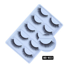 Load image into Gallery viewer, MB-W NEW 5 pairs 100% Mink Eyelashes 3D Makeup False Eyelashes Full Strip Fake Lashes Fluffy faux cils Soft Maquiagem Eye lashes