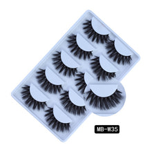 Load image into Gallery viewer, MB-W NEW 5 pairs 100% Mink Eyelashes 3D Makeup False Eyelashes Full Strip Fake Lashes Fluffy faux cils Soft Maquiagem Eye lashes