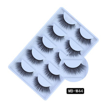 Load image into Gallery viewer, MB-W NEW 5 pairs 100% Mink Eyelashes 3D Makeup False Eyelashes Full Strip Fake Lashes Fluffy faux cils Soft Maquiagem Eye lashes