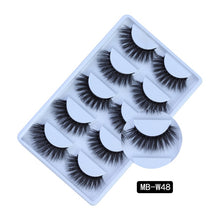 Load image into Gallery viewer, MB-W NEW 5 pairs 100% Mink Eyelashes 3D Makeup False Eyelashes Full Strip Fake Lashes Fluffy faux cils Soft Maquiagem Eye lashes