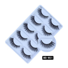Load image into Gallery viewer, MB-W NEW 5 pairs 100% Mink Eyelashes 3D Makeup False Eyelashes Full Strip Fake Lashes Fluffy faux cils Soft Maquiagem Eye lashes