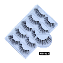 Load image into Gallery viewer, MB-W NEW 5 pairs 100% Mink Eyelashes 3D Makeup False Eyelashes Full Strip Fake Lashes Fluffy faux cils Soft Maquiagem Eye lashes