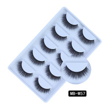 Load image into Gallery viewer, MB-W NEW 5 pairs 100% Mink Eyelashes 3D Makeup False Eyelashes Full Strip Fake Lashes Fluffy faux cils Soft Maquiagem Eye lashes
