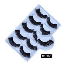 Load image into Gallery viewer, MB-W NEW 5 pairs 100% Mink Eyelashes 3D Makeup False Eyelashes Full Strip Fake Lashes Fluffy faux cils Soft Maquiagem Eye lashes