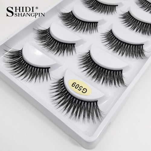 Natural long 5 Pairs Eyelashes Makeup False Eyelashes Full Strip Lashes Mink Eyelashes Thick 3d Mink Lashes maquillaje faux cils