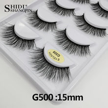Load image into Gallery viewer, Natural long 5 Pairs Eyelashes Makeup False Eyelashes Full Strip Lashes Mink Eyelashes Thick 3d Mink Lashes maquillaje faux cils