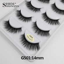 Load image into Gallery viewer, Natural long 5 Pairs Eyelashes Makeup False Eyelashes Full Strip Lashes Mink Eyelashes Thick 3d Mink Lashes maquillaje faux cils