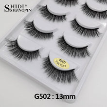 Load image into Gallery viewer, Natural long 5 Pairs Eyelashes Makeup False Eyelashes Full Strip Lashes Mink Eyelashes Thick 3d Mink Lashes maquillaje faux cils