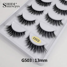 Load image into Gallery viewer, Natural long 5 Pairs Eyelashes Makeup False Eyelashes Full Strip Lashes Mink Eyelashes Thick 3d Mink Lashes maquillaje faux cils