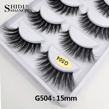 Load image into Gallery viewer, Natural long 5 Pairs Eyelashes Makeup False Eyelashes Full Strip Lashes Mink Eyelashes Thick 3d Mink Lashes maquillaje faux cils