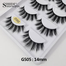 Load image into Gallery viewer, Natural long 5 Pairs Eyelashes Makeup False Eyelashes Full Strip Lashes Mink Eyelashes Thick 3d Mink Lashes maquillaje faux cils