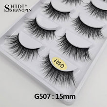 Load image into Gallery viewer, Natural long 5 Pairs Eyelashes Makeup False Eyelashes Full Strip Lashes Mink Eyelashes Thick 3d Mink Lashes maquillaje faux cils