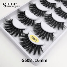 Load image into Gallery viewer, Natural long 5 Pairs Eyelashes Makeup False Eyelashes Full Strip Lashes Mink Eyelashes Thick 3d Mink Lashes maquillaje faux cils