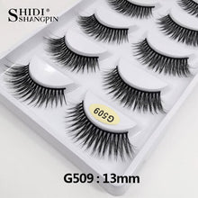 Load image into Gallery viewer, Natural long 5 Pairs Eyelashes Makeup False Eyelashes Full Strip Lashes Mink Eyelashes Thick 3d Mink Lashes maquillaje faux cils