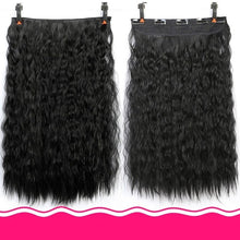 Load image into Gallery viewer, DIFEI 24 inch Long curly Women Clip in Hair Extensions Black Brown High Tempreture Synthetic Hair Piece