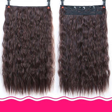 Load image into Gallery viewer, DIFEI 24 inch Long curly Women Clip in Hair Extensions Black Brown High Tempreture Synthetic Hair Piece