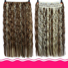 Load image into Gallery viewer, DIFEI 24 inch Long curly Women Clip in Hair Extensions Black Brown High Tempreture Synthetic Hair Piece