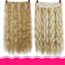 Load image into Gallery viewer, DIFEI 24 inch Long curly Women Clip in Hair Extensions Black Brown High Tempreture Synthetic Hair Piece