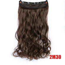 Load image into Gallery viewer, DIFEI 24 inch Long curly Women Clip in Hair Extensions Black Brown High Tempreture Synthetic Hair Piece
