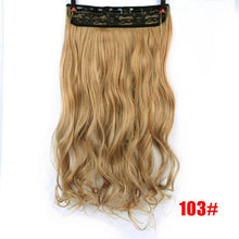 Load image into Gallery viewer, DIFEI 24 inch Long curly Women Clip in Hair Extensions Black Brown High Tempreture Synthetic Hair Piece