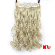 Load image into Gallery viewer, DIFEI 24 inch Long curly Women Clip in Hair Extensions Black Brown High Tempreture Synthetic Hair Piece