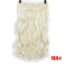 Load image into Gallery viewer, DIFEI 24 inch Long curly Women Clip in Hair Extensions Black Brown High Tempreture Synthetic Hair Piece