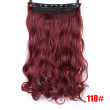 Load image into Gallery viewer, DIFEI 24 inch Long curly Women Clip in Hair Extensions Black Brown High Tempreture Synthetic Hair Piece