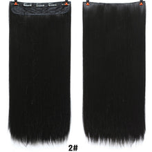 Load image into Gallery viewer, DIFEI 24 inch Long curly Women Clip in Hair Extensions Black Brown High Tempreture Synthetic Hair Piece
