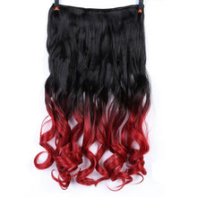 Load image into Gallery viewer, DIFEI 24 inch Long curly Women Clip in Hair Extensions Black Brown High Tempreture Synthetic Hair Piece