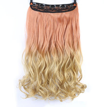 Load image into Gallery viewer, DIFEI 24 inch Long curly Women Clip in Hair Extensions Black Brown High Tempreture Synthetic Hair Piece