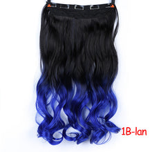Load image into Gallery viewer, DIFEI 24 inch Long curly Women Clip in Hair Extensions Black Brown High Tempreture Synthetic Hair Piece