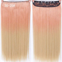 Load image into Gallery viewer, DIFEI 24 inch Long curly Women Clip in Hair Extensions Black Brown High Tempreture Synthetic Hair Piece