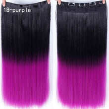 Load image into Gallery viewer, DIFEI 24 inch Long curly Women Clip in Hair Extensions Black Brown High Tempreture Synthetic Hair Piece