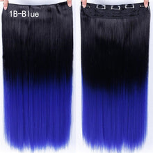 Load image into Gallery viewer, DIFEI 24 inch Long curly Women Clip in Hair Extensions Black Brown High Tempreture Synthetic Hair Piece