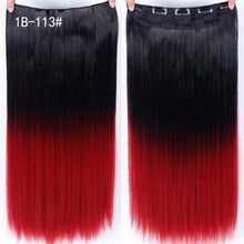Load image into Gallery viewer, DIFEI 24 inch Long curly Women Clip in Hair Extensions Black Brown High Tempreture Synthetic Hair Piece