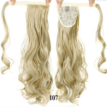 Load image into Gallery viewer, MUMUPI long thick straight curly ponytail wrap around ponytail clip in Hair extensions natural hairpiece headwear