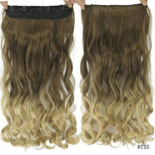 Load image into Gallery viewer, Soowee 60cm Long Straight Women Clip in Hair Extensions Black Brown High Tempreture Synthetic Hair Piece