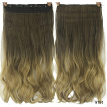 Load image into Gallery viewer, Soowee 60cm Long Straight Women Clip in Hair Extensions Black Brown High Tempreture Synthetic Hair Piece
