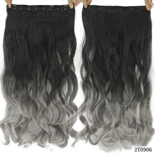 Load image into Gallery viewer, Soowee 60cm Long Straight Women Clip in Hair Extensions Black Brown High Tempreture Synthetic Hair Piece