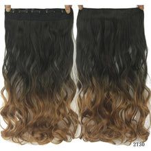 Load image into Gallery viewer, Soowee 60cm Long Straight Women Clip in Hair Extensions Black Brown High Tempreture Synthetic Hair Piece