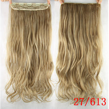 Load image into Gallery viewer, Soowee 60cm Long Straight Women Clip in Hair Extensions Black Brown High Tempreture Synthetic Hair Piece