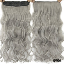 Load image into Gallery viewer, Soowee 60cm Long Straight Women Clip in Hair Extensions Black Brown High Tempreture Synthetic Hair Piece