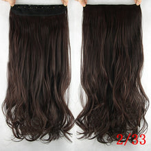 Load image into Gallery viewer, Soowee 60cm Long Straight Women Clip in Hair Extensions Black Brown High Tempreture Synthetic Hair Piece