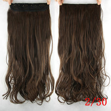 Load image into Gallery viewer, Soowee 60cm Long Straight Women Clip in Hair Extensions Black Brown High Tempreture Synthetic Hair Piece